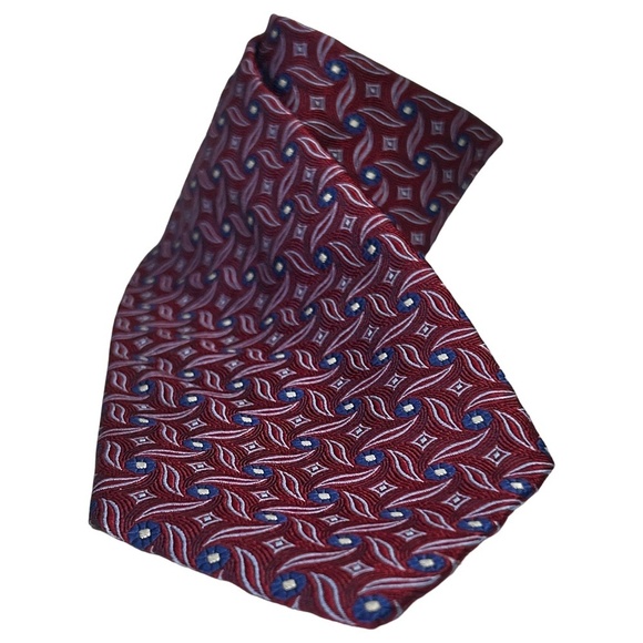 Robert Talbott Best of Class Necktie Tie Silk Textured woven Rosettes Micro Dots - Picture 7 of 11